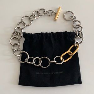 Alexander Wang chain link necklace, silver + gold